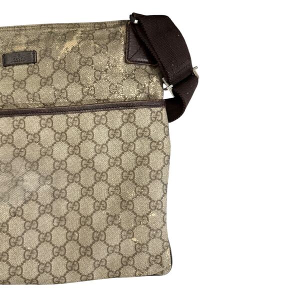 Gucci GG Coated Canvas Shoulder Crossbody Bag Purse - Picture 3 of 13